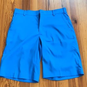 Men’s blue shorts.